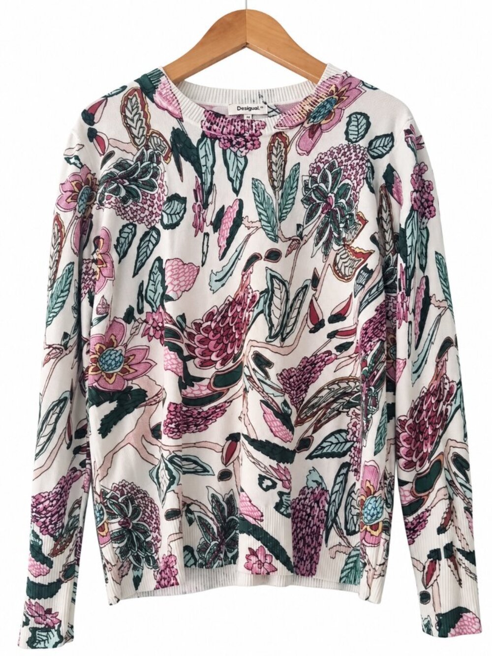 Desigual Manchester Floral Print Crewneck Sweater XXL